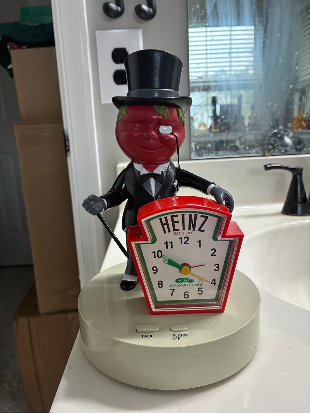 Vintage Original Heinz 57 Mr. Tomato Talking Alarm Clock - Mr. Aristocrat